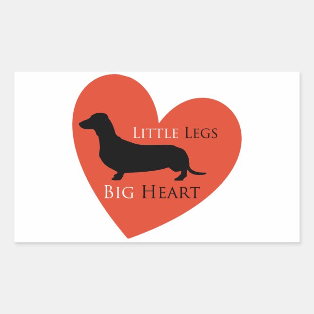 Sticker Rectangulaire Dachshund (Devant)