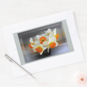 Sticker Rectangulaire Daffodiques du début du printemps