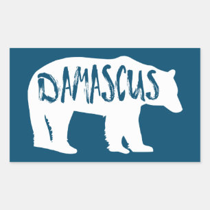 Sticker Rectangulaire Damas Virginia Bear