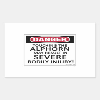 Sticker Rectangulaire Danger Alphor