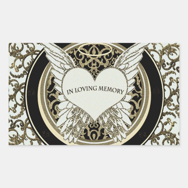 Sticker Rectangulaire Dans la mémoire aimante (Devant)
