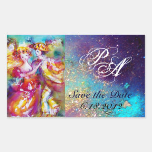 Sticker Rectangulaire DANSE CARNAVALE 2 Monogramme