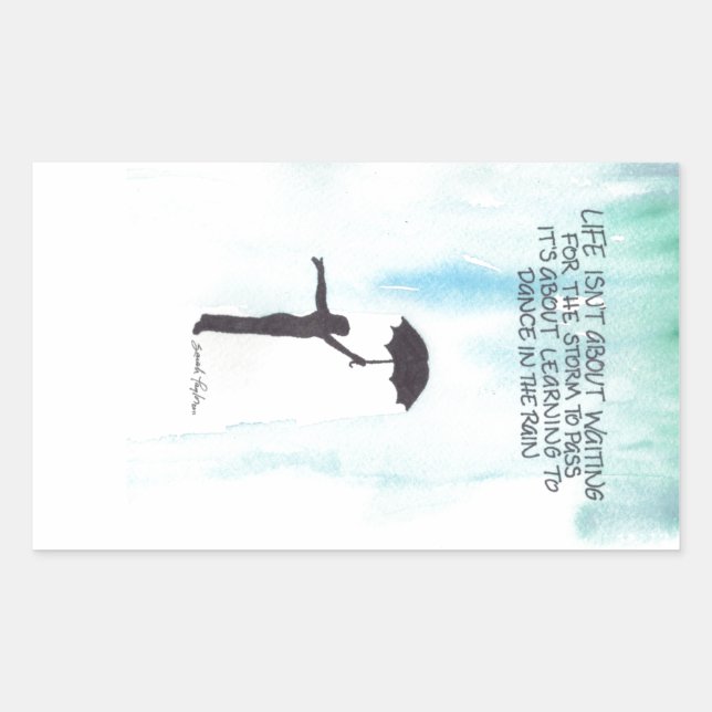 Sticker Rectangulaire Danse Dans La Pluie (Devant)