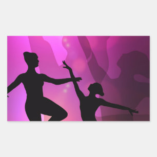 Sticker Rectangulaire Danseurs de ballet
