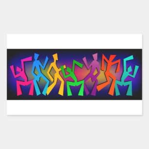 Sticker Rectangulaire Danseurs géniaux