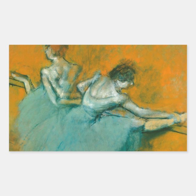 Sticker Rectangulaire Danseuses au Bar Ballet (Devant)