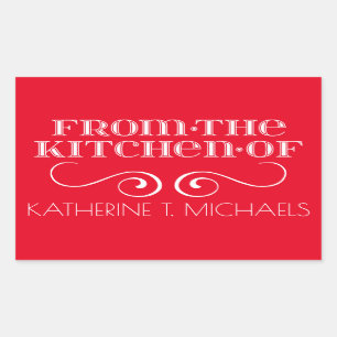 Sticker Rectangulaire De La Cuisine De