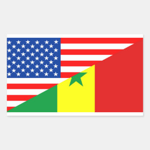 Sticker Rectangulaire de symbole de l'Amérique de drapeau de pays des