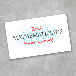 Sticker Rectangulaire De vrais mathématiciens ont des courbes   Blague d