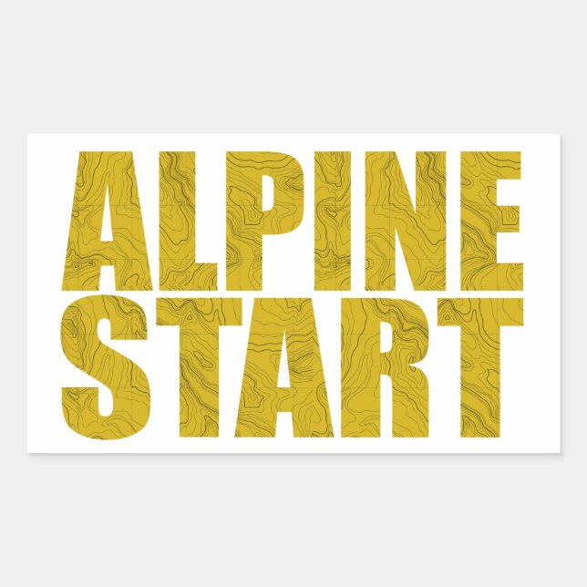 Sticker Rectangulaire Début alpin (Topo) (Devant)