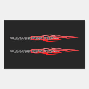 Sticker Rectangulaire Décalque/autocollant - noir moyen X 8