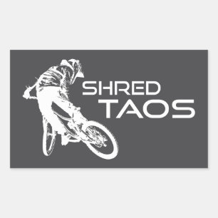Sticker Rectangulaire Déchiqueter Taos Nouveau-Mexique VTT