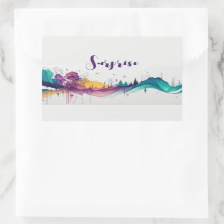 Sticker Rectangulaire Décor coloré