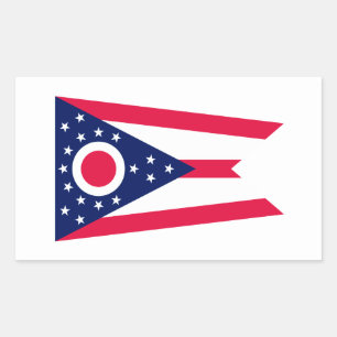 Sticker Rectangulaire Décor design du drapeau de l'État de l'Ohio