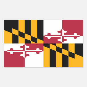 Sticker Rectangulaire Décor Design du drapeau de l'État du Maryland