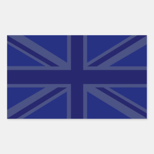 Sticker Rectangulaire Décor Union Jack bleu NAvy