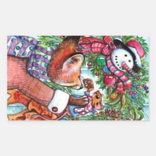 Sticker Rectangulaire Décoration des couronnes