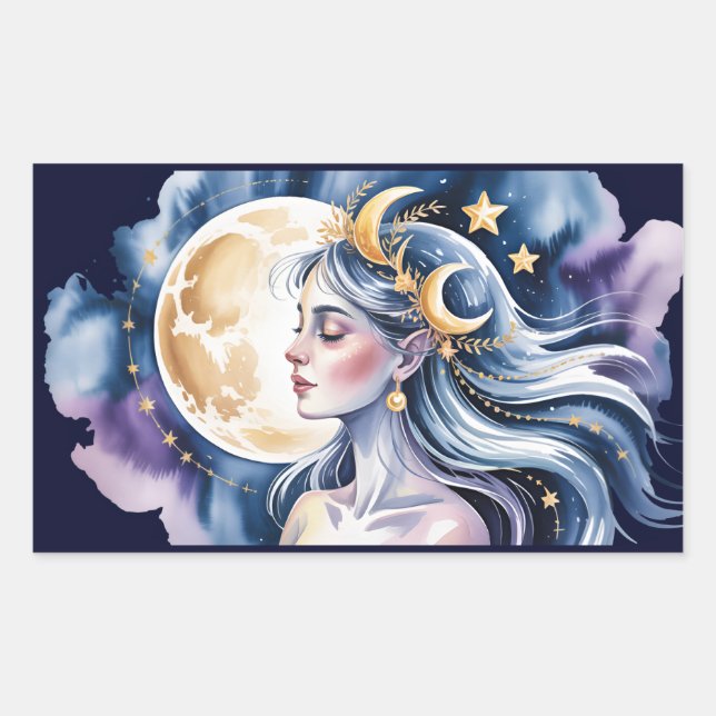 Sticker Rectangulaire Déesse cosmique (Devant)