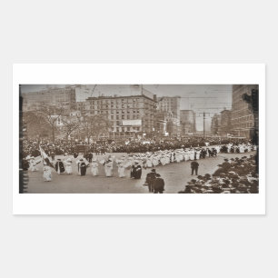 Sticker Rectangulaire Défilé 1912 du suffrage des femmes
