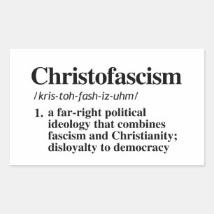 Sticker Rectangulaire Définition du christofascisme