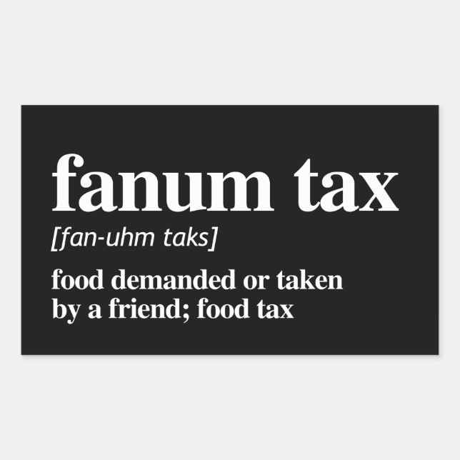 Sticker Rectangulaire Définition fiscale du fanum (Devant)