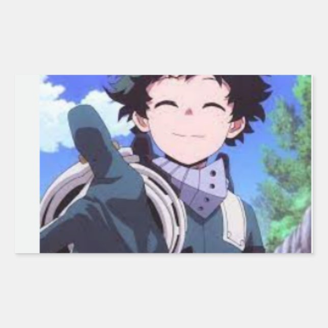 Sticker Rectangulaire Deku (Devant)