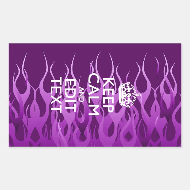 Sticker Rectangulaire Demandez à votre texte de garder le calme sur les  (Devant)