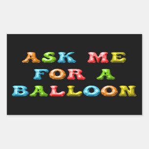 Sticker Rectangulaire Demandez-Moi Un Balcon - Amusant Art De Fête Color