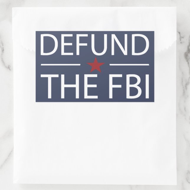 Sticker Rectangulaire Démunérer Le FBI (Sac)