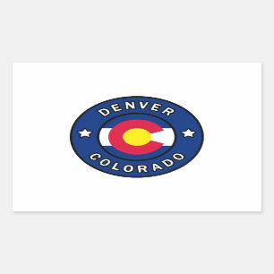 Sticker Rectangulaire Denver Colorado