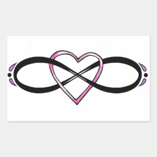 Sticker Rectangulaire Design d'amour infini