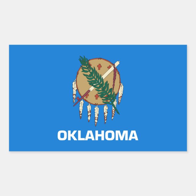 Sticker Rectangulaire Design de l'Oklahoma State (Devant)