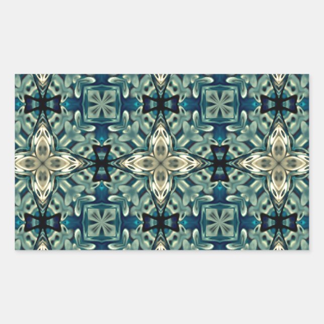Sticker Rectangulaire Design d'inspiration marocaine (Devant)