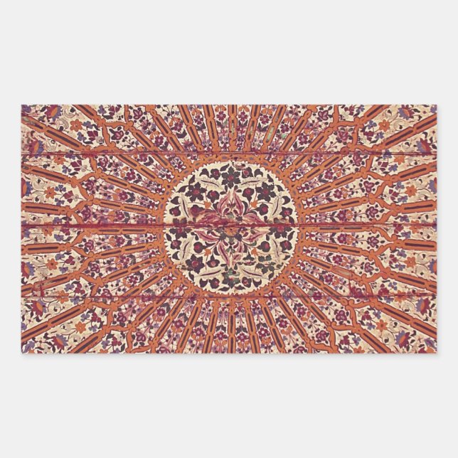 Sticker Rectangulaire Design et chic Maroc Patern (Devant)