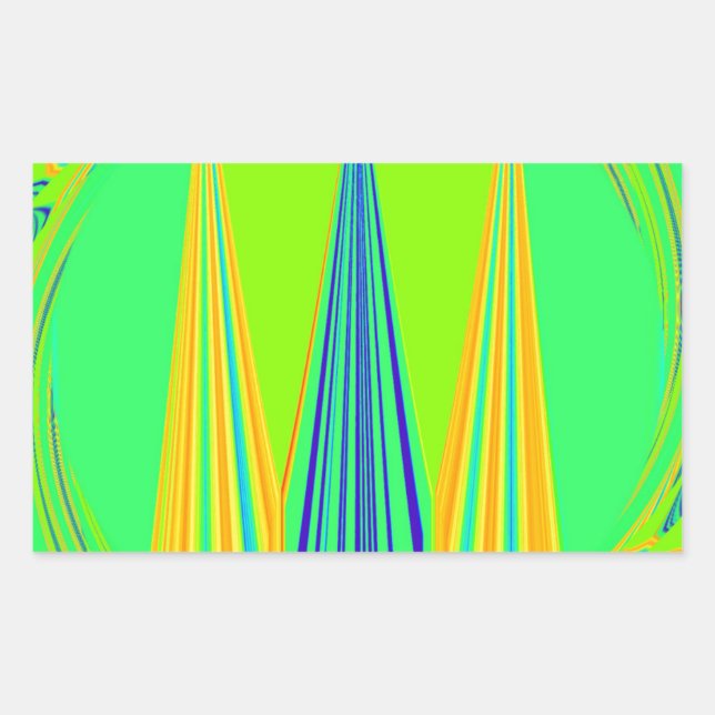 Sticker Rectangulaire Design géométrique Edgy (Devant)