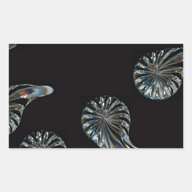 Sticker Rectangulaire Design irlandais - La collection Crystal (Devant)