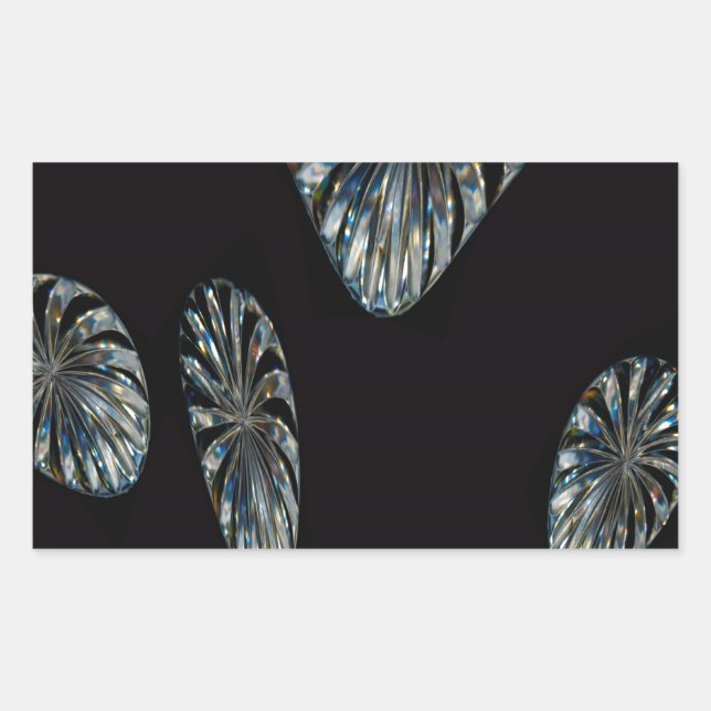 Sticker Rectangulaire Design irlandais - La Collection Crystal (Devant)