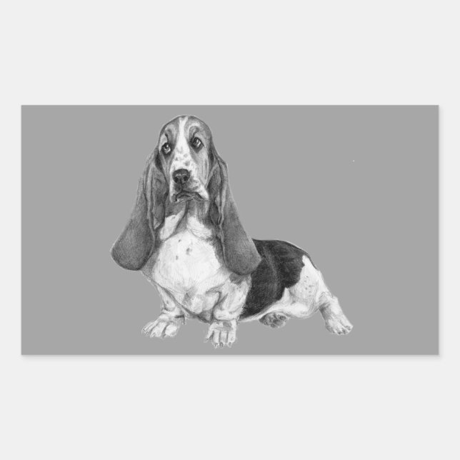Sticker Rectangulaire Dessin de cache (Devant)