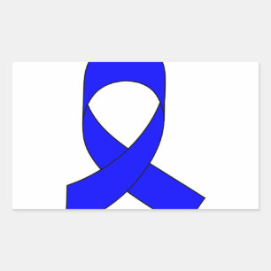 Sticker Rectangulaire Dessin de ruban bleu