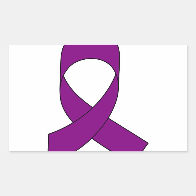 Sticker Rectangulaire Dessin de ruban violet (Devant)