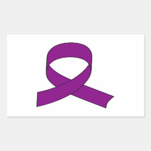 Sticker Rectangulaire Dessin de ruban violet