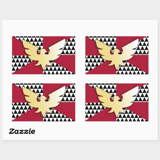 Sticker Rectangulaire Dessiner l'indicateur de la fierté (Feuille)