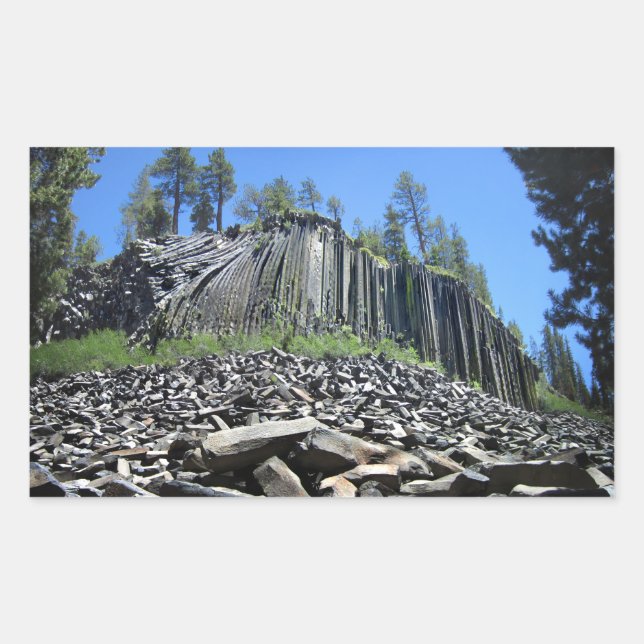 Sticker Rectangulaire Devils Postpile - Sierra (Devant)