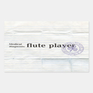 Sticker Rectangulaire Diagnostic Médicale : lecteur de flute