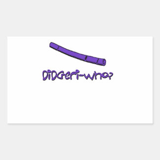 Sticker Rectangulaire Didgeridoo drôle