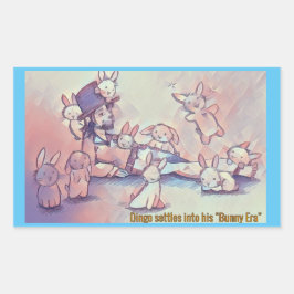 Sticker Rectangulaire Dingo Dizmal le clown s'installe dans son "âge lap