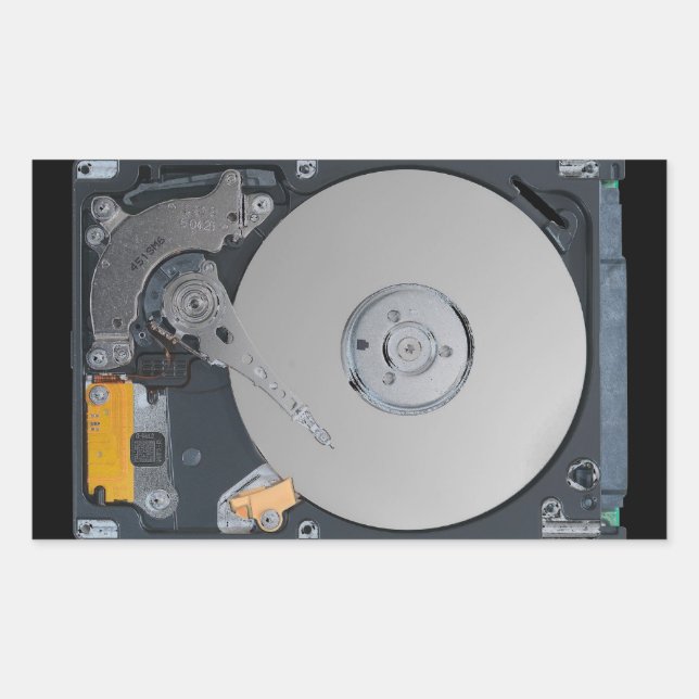 Sticker Rectangulaire Disque dur interne (Devant)