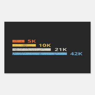 Sticker Rectangulaire Distances de course II - 5K 10K 21K 42K Marathoner