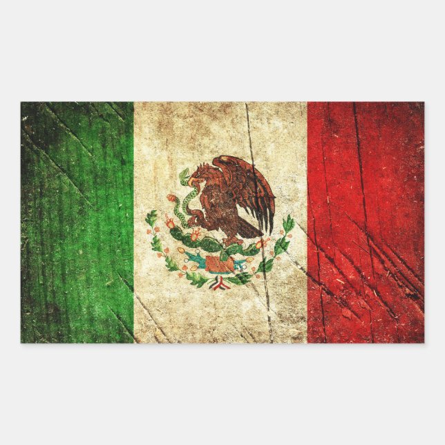 Sticker Rectangulaire Distants de pays en détresse | Mexique (Devant)