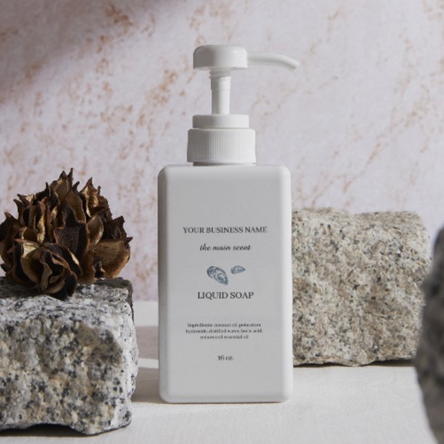 Sticker Rectangulaire Distributeur de savon liquide emballage de bouteil (Créateur téléchargé)